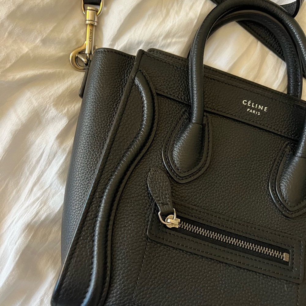Celine Nano Luggage Black Pebble Leather - Picture 7 of 15